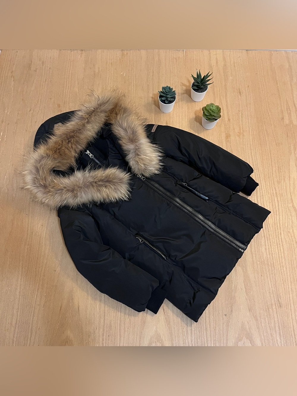 Mackage Kids Leelee Down Real Fur Trim Puffer Jacket
